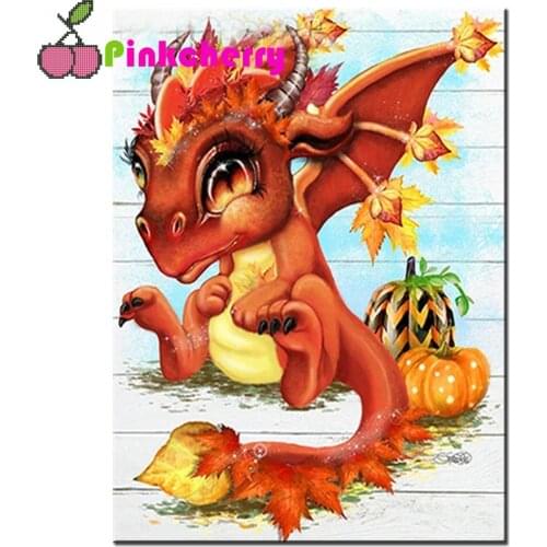 DIY 5D Diamond Painting Full Square Round Fantasy Pumpkin Angel Embroidery Rhinestone Cross Stitch Kits Mosaic Decor k559