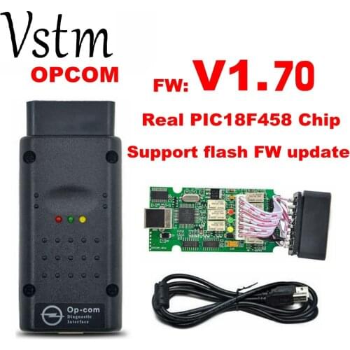 Auto OBD2 OP-COM V1.70 OPCOM for Opel Car Diagnostic Scanner with Real PIC18f458 for Opel OP COM Diagnostic Tool Flash Firmware