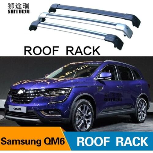 2Pcs Roof bars For RENAULT Samsung QM6, 5-dr SUV, 2017-2021 Aluminum Alloy Side Bars Cross Rails Roof Rack Luggage CUV SUV
