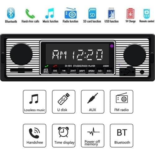 Bluetooth Car MP3 Player Auto Car Radio Wireless Multimedia Player AUX USB FM 12V Classic Stereo Car Audio Player Car Electric
