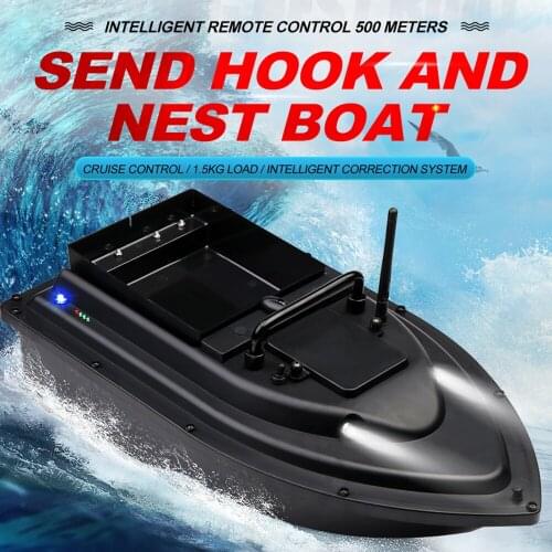 Fish Lure Boat Dual Motor Fishing Finder Ship Auto Return Remote Control 500m Fishing Bait Hook Boats Speedboat With Night Light