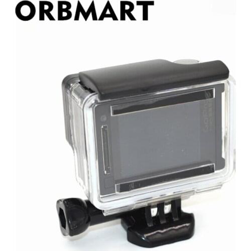 ORBMART Waterproof Hard Clear Housing Backdoor Back Door Case Cover with Axis + Gasket for Gopro HD Hero 4 3