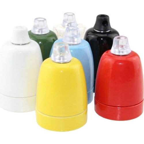 Porcelain Lamp Holder E27 Vintage Light Socket Ceramic Screw Bulb Base Holder For Pendant Light Fittings