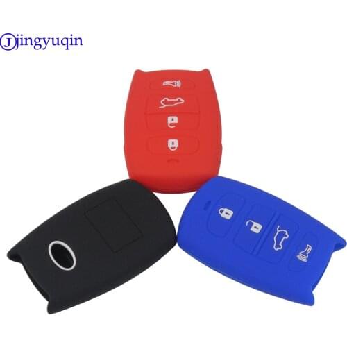 Jingyuqin 10pcs/lot 4-button silicone rubber case protective case for Toyota car remote control key