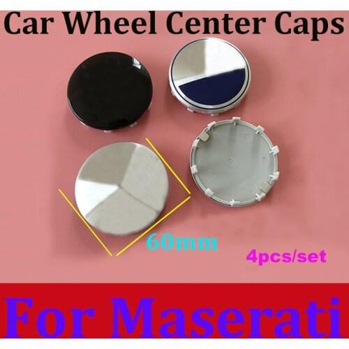 4pcs 60mm Car Wheel Center Cover Caps For Granturismo Levante Gran Ghibli GC GT Cabrio Quattroporte Coupe Accessories