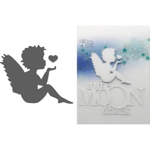 Heart Cupid Wing Angel Metal Cutting Dies Stencils for DIY Scrapbooking Photo Album Decorative Embossing Card Crafts Die Cut