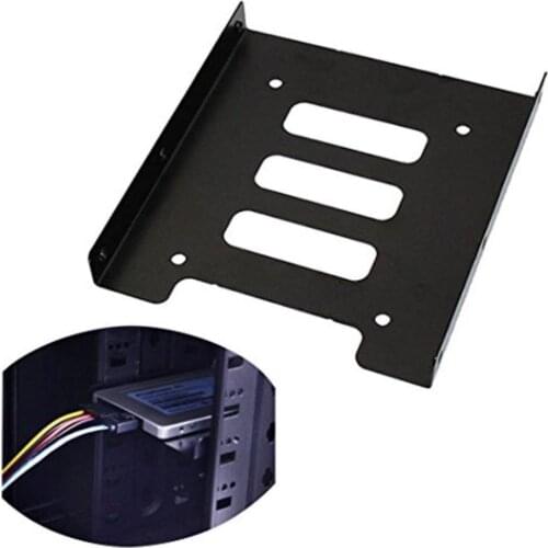 2.5 Inch SSD HDD to 3.5 Inch Metal Mounting Adapter Bracket Dock Hard Drive Holder for Desktop PC Hard Drive Enclosure
