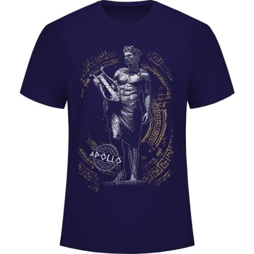 Ancient Greek Gods Apollo Statue Print Design Mens T-Shirt. Summer Cotton Short Sleeve O-Neck Unisex T Shirt New S-3XL