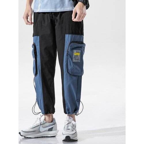 Men Cotton Side Pockets Cargo Harem Pants Hip Hop Casual Male Tatical Joggers Trousers Fashion Casual Streetwear Pants