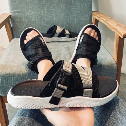 Slippers mens summer new fashion outer wear personality non-slip mens outdoor beach sandals large size 46