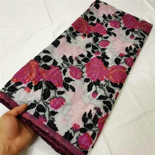 New African Lace Fabric 2021 High Quality Brocade Lace Fabric Embroidery French Mesh Lace Fabric 5 Yards For Nigerian Party