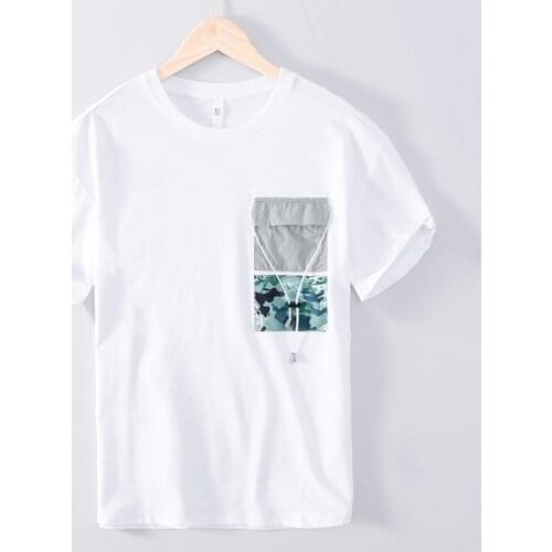 2021 New style Suehaiwes brand Italy cotton white t shirt men summer round neck t-shirt for men camisa chemise tops mens