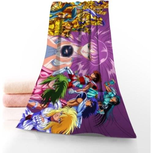 Saint Seiya Towel Printed Cotton Face/Bath Towels Microfiber Fabric For Kids Men Women Shower Towels 70X140cm