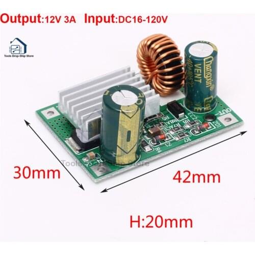 Step Down Power Supply Module DC-DC 16V-90V To 12V Adjustable Voltage Regulator Buck Converter High Voltage Input Buck Board