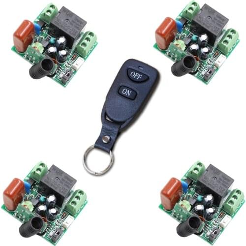 RF Wireless Remote Switch System Remote Power Control Switch For Lamp Lighting Motor AC 220V 1CH Mini Relay Module Transmitter