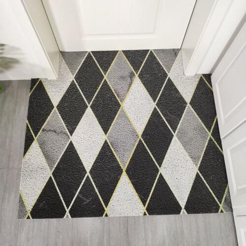 Modern Abstract diy Door mats geometry wire loop mat entrance hall PVC carpet Living room floor mat INS bathroom non-slip rug