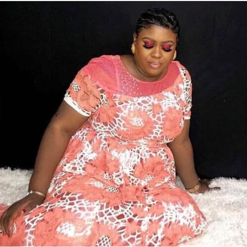 Excellent Unique African Guipure Net Cord Lace Fabric Stoned Nigerian Water Soluble Cord Lace Fabric For Dress Sewing SL850