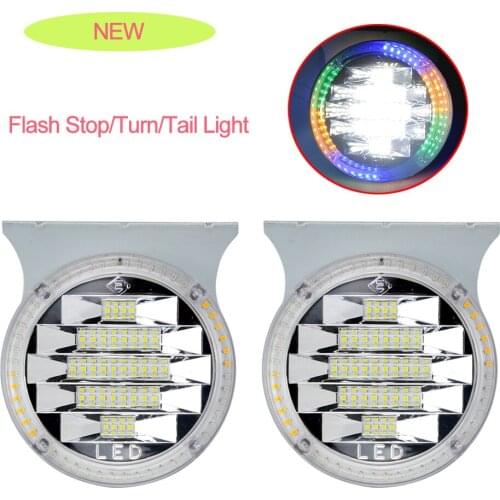 Highlight Reversing Light White 24V LED Truck tail light led dynamic RGB Trailer Side Marker Lights Flashing Warning Light IP67