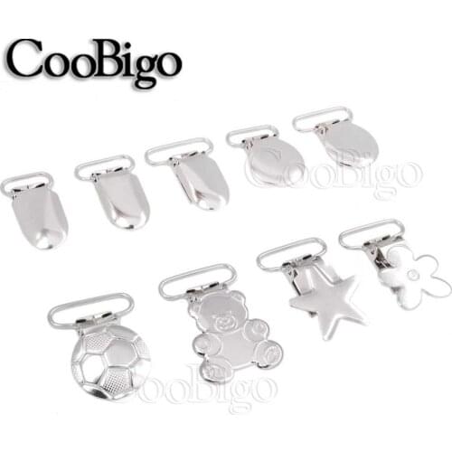 5pcs 9 Style Metal Fasteners Suspender Clip Sliver Belt Buckle For Backpack Belt Garment Dog Collar Bag Parts Accessories