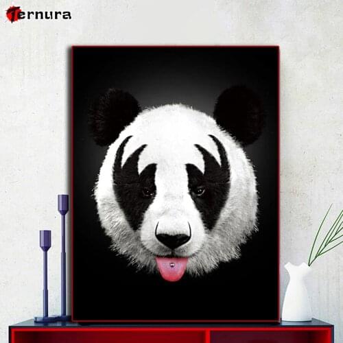 Animal panda with personality diy art 5d diamond painting puzzle Home Wall Decor Diamond Embroidery Cross stitch Mosaic Ternura