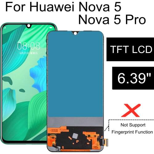 TFT LCD For Huawei nova 5 PRO LCD Display Touch Screen Digitizer Assembly Phone Replacement For Nova5 PRO SEA-AL10 SEA-AL00 LCD