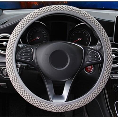 1 Pc Steering Wheel Cover 14-15 Inch Anti Slip Vehicle Auto Breathable