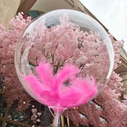 10/18/20/24/36inch PVC Bobo Helium Balloon With Feather Fillers for Wedding Decoration Birthday Party Decor Air Balls Kids Toys
