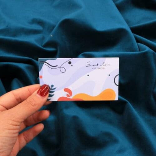 20Pcs/Lot 9x5cm Colorful Design Paper Earrings Card Nice Ear Studs Pendants Holder Jewelry Display Packaging Cards