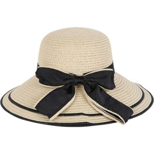 2017 Beach Hat Female Summer Hats Women Large Brimmed Straw Beach Girls Hat