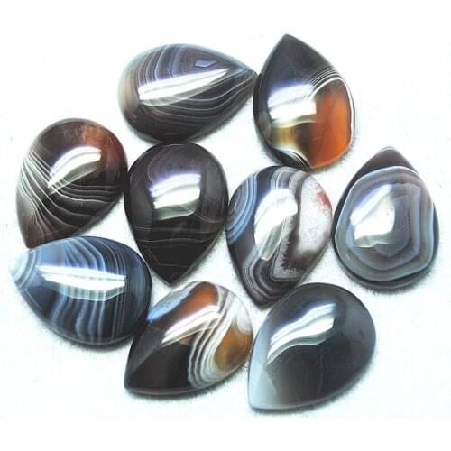 5pcs nature boswana stone cabochons no hole beads cabs teardrop shape size 18x25mm top selling items diy beads wholesale