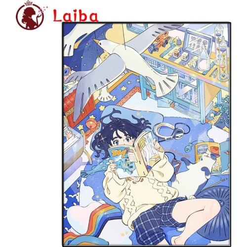 5D diy Diamond Painting Manga girl Full Drill Square Cross Stitch Diamond Embroidery Rhinestones Art Handicraft home decoration