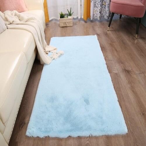 White Faux Fur Rug Soft Rectangle Window Display Carpet Area Rugs Decorative Mat For Living Room
