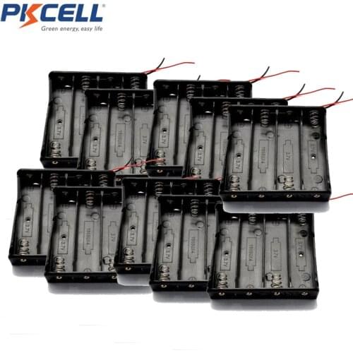 50Pcs Black Plastic Battery Holder Case w Wire for 4 x 18650 4x18650 18650 4 cells 18650 Battery 14.8V