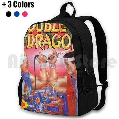 Double Dragon Nes Cover Outdoor Hiking Backpack Riding Climbing Sports Bag Nintendo Double Dragon Nes Fighting Games Arcade
