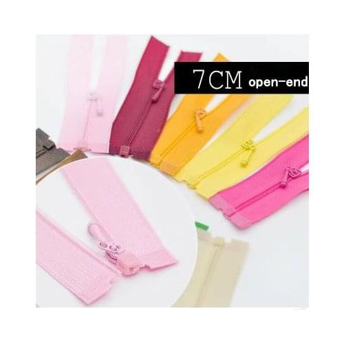 10pcs colorful doll Zipper 7cm DIY Handmade Sewing Accessory Mini Zipper Doll Clothing Zipper for blyth bjd open end zipper