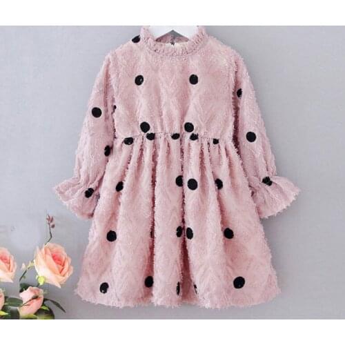 Kids polka dot dress Fashion dot dress Autumn and Spring wear Casual sweet dress Princess dress Soft and Comfortable