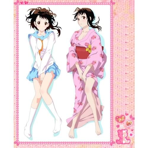 Anime Cartoon Nisekoi Double-Sided Bolster Hugging Pillow Case Pillow Cover Pillowcase Peach Skin 2 Way No.8121