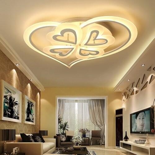 Living Room Bedroom Wedding Room Modern Led Ceiling Lights White Color Acrylic Shade 85-265V Ceiling Lamp Fixtures