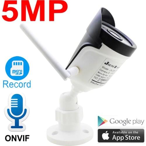 JIENUO 5MP Wireless IP Camera 1080P Indoor Outdoor Waterproof Audio Cctv Security Surveillance IPCam Onvif HD WIfi Home Camera