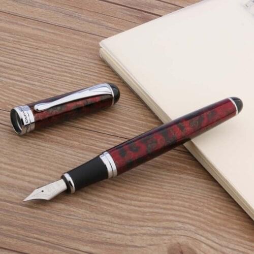 JINHAO X750 Pattern Ice flowers Silver accessories Trim M Nib Fountain Pen