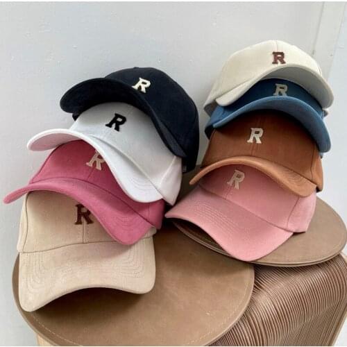 Women Men Summer Couple Cotton Letter Embroidery Baseball Cap Alphabet Solid Color Harajuku Hip Hop Street Snapback Hat