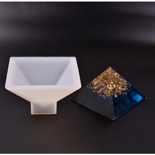 Crystal Epoxy Pyramid Silicone Mould Free Polishing DIY Handmade Jewelry Resin Dry Flower Decoration Model #AW