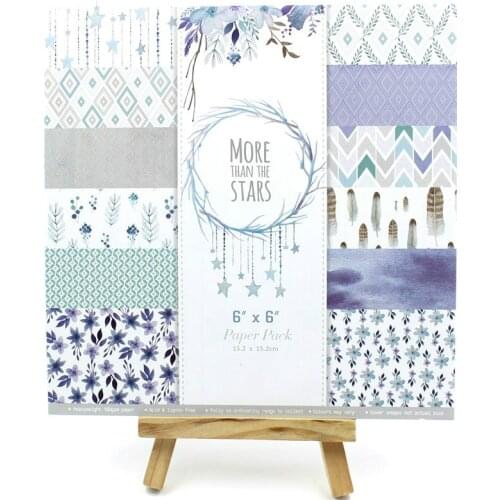 KSCRAFT 12pcs 6" Single-side Printed Blue Sky pattern creative papercraft art paper handmade scrapbooking kit set books