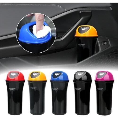 LEEPEE Auto Organizer Storage Box Car-styling Car Trash Can Dustbin Garbage Rubbish Holder Auto Door Seat Back Visor Trash Bin