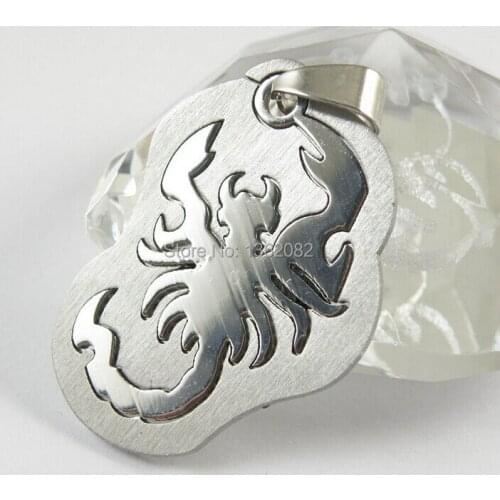 Fashon Jewelry Stainless Steel Scorpion Pendant Necklace Charm 2 in 1 Stainless Steel Chain Necklace MN85