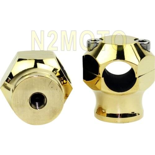 Motorcycle Vintage Brass High Quality 1" Sexangle Handlebar Riser Control Universal for Harley Chopper Bobber 25.4mm Handle Bar