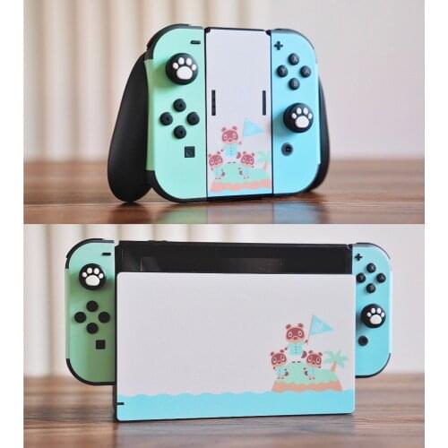 Animal Crossing Skin Protector Sticker for Nintendo Switch / LITE NS Console + Controller + Stand Holder Protective Film skin NS