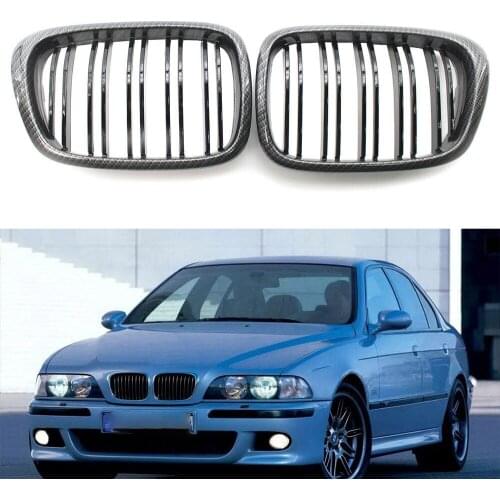 Carbon Fiber Frame Front Grille Grill Fits BMW 5 Series E39 525 528 1999-2003