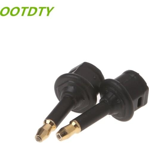 OOTDTY 2 Pcs Toslink Female To 3.5mm Male Mini Audio Plug Digital Optical Adapter Converter