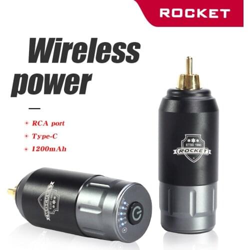 New Rechargeable Wireless Rocket Tattoo Battery Power RCA Connector For Tattoo Machine Pen Supply